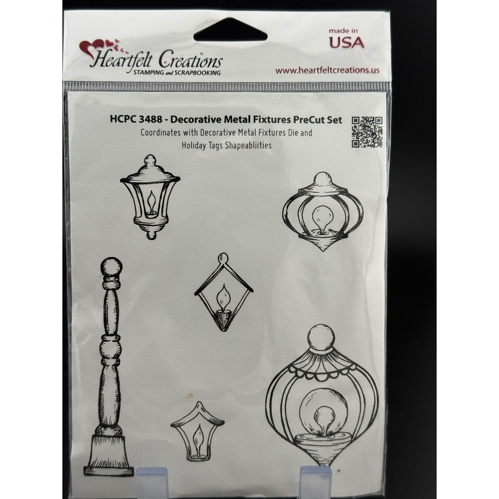Heartfelt Creations HCPC 3488 Decorative Metal Fixtures PreCut Stamp Set‎ USA
